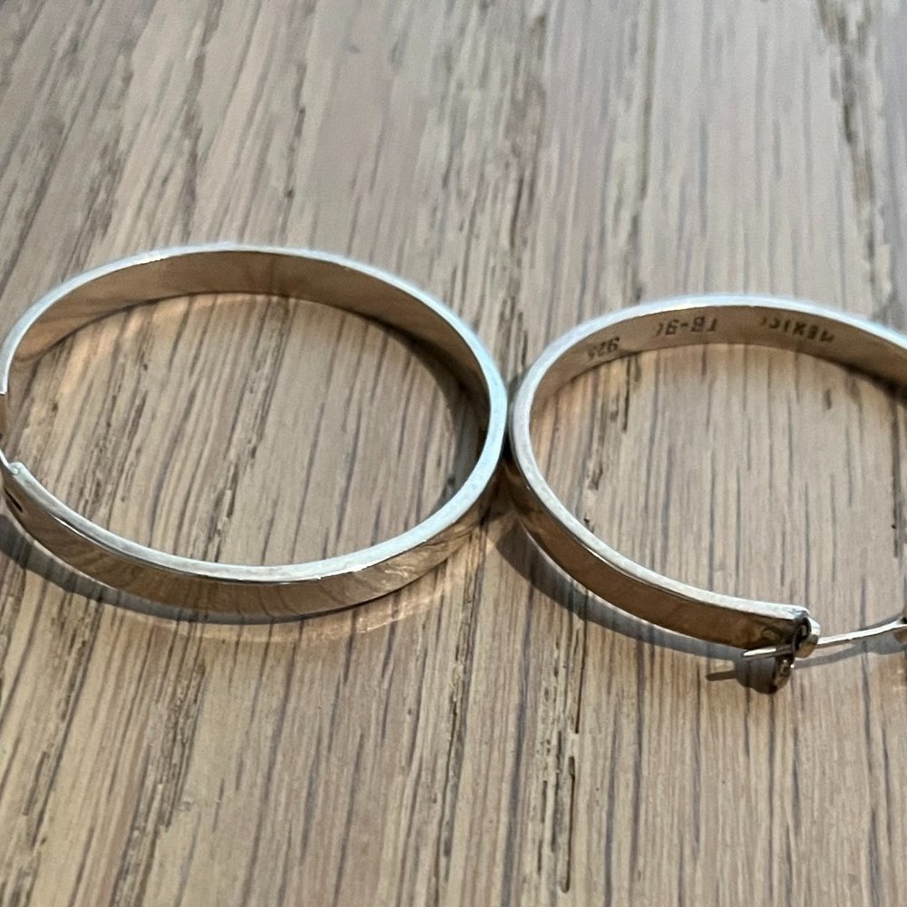 925 Sterling Silver hoop earrings